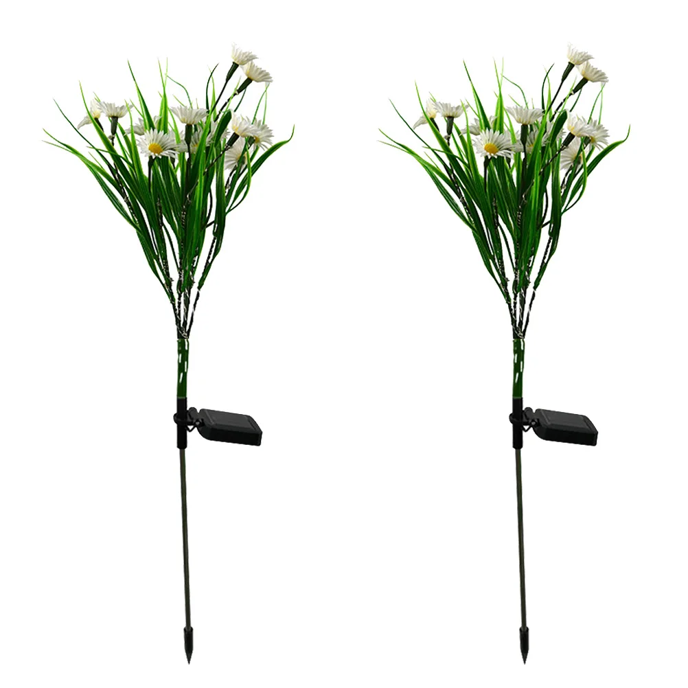 

2 Pcs Solar LED Flower Decorative Lights for Garden Patio Balcony Lawn Waterproof Landscape Lamp OutdoorSolar Stake Lights