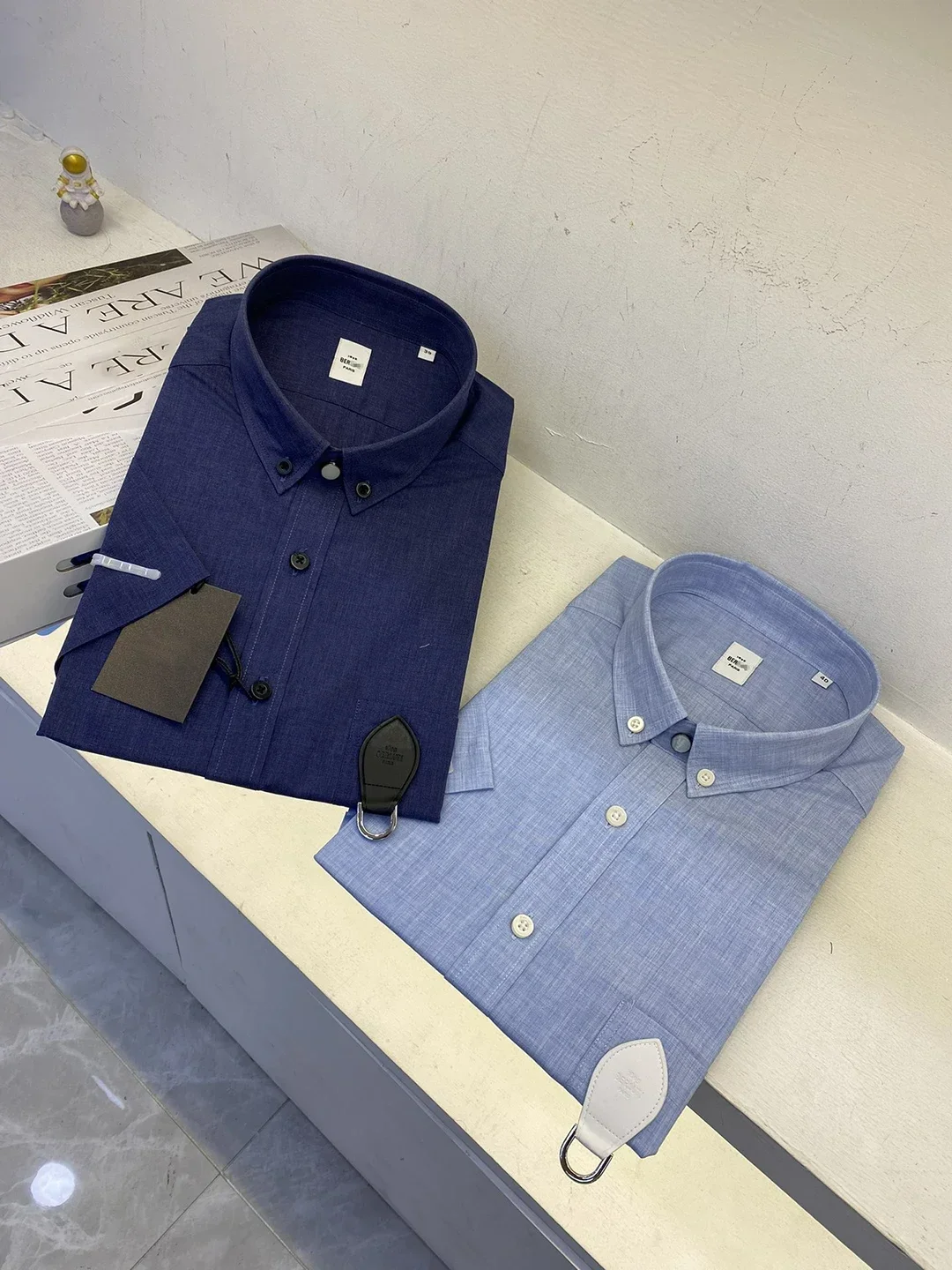 BLIYO new Shirt Cotton men 1895 Solid color Business Casual High-quality Short sleeved shirt Old Money size S-XXL Simplicity