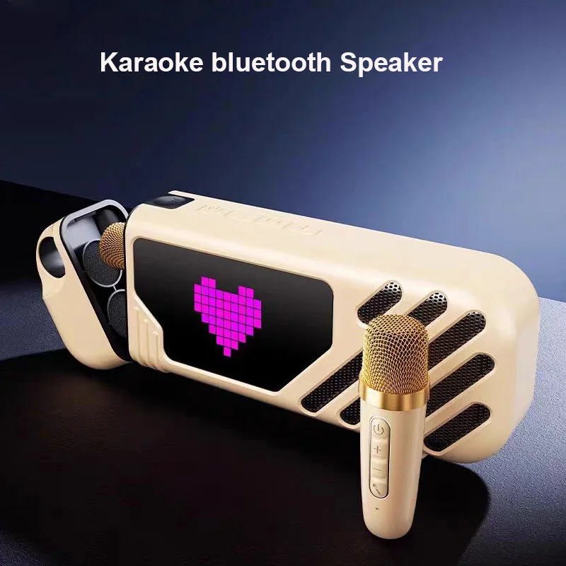 K18 Multi-function Karaoke Bluetooth Speaker Flip Cover Design with Duel Wireless Micr High Sound Quality HIFI Stereo Sound Box