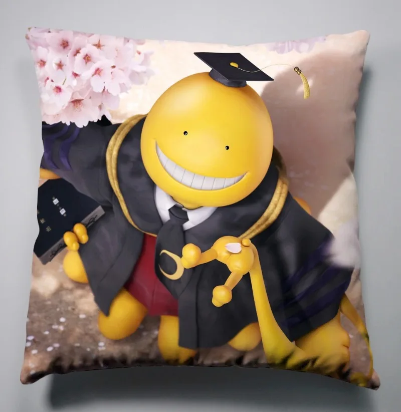 Anime Manga Assassination Classroom Silk Pillowcase Pillow Case Cover Seat Bedding Cushion