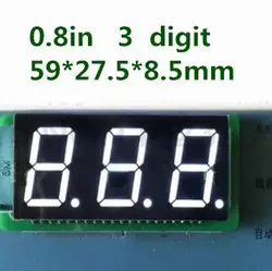 10PCS white LED digital tube white led digital tube   0.8 inches 3 digital tube 3 bit 7 Segment led display common ANODE