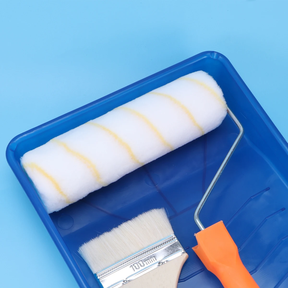 

1 set Professional Paint Roller Set High Quality Material Needed Pour Paint Wall Surface Tools Easy Clean Storage