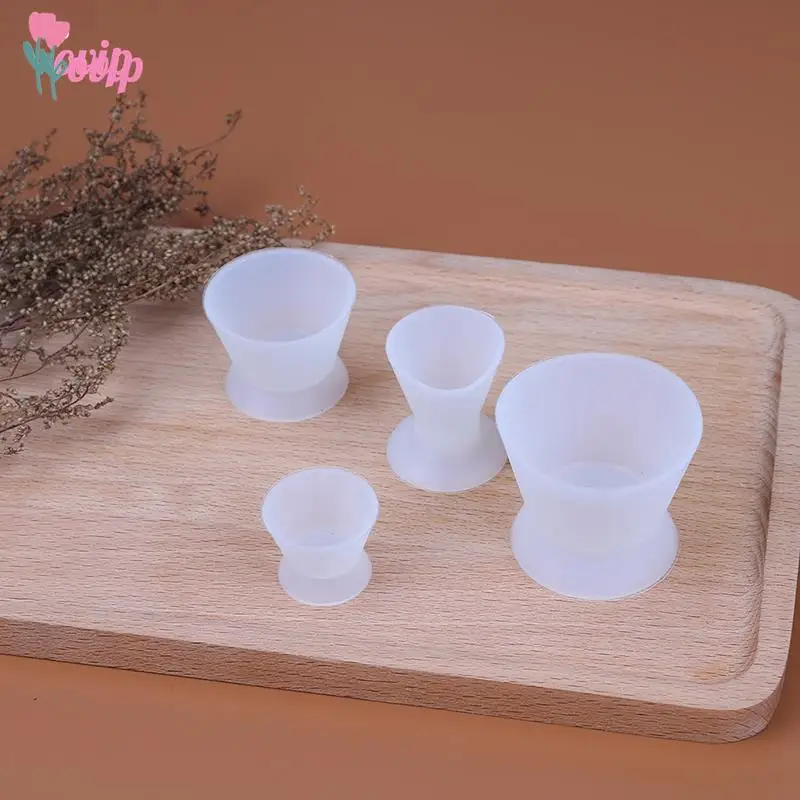 4* Dental Lab Silicone Mixing Cup Self-solidifying Cups Dentist Dental Medical Equipment Rubber Mixing Bowl