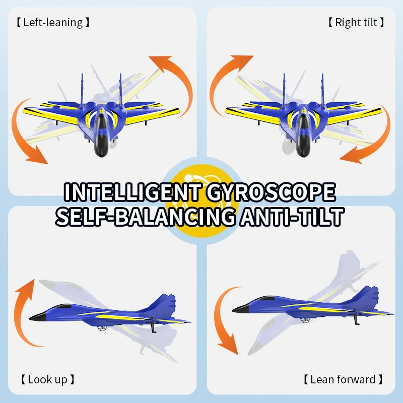 DWi RC طائرة رغوية 2.4G راديو التحكم طائرة شراعية التحكم عن بعد مقاتلة إضاءة باردة طائرة شراعية طائرة رغوة الصبي لعبة gif