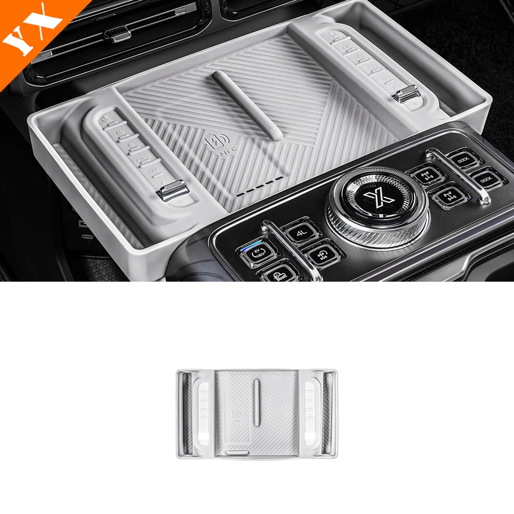 لملحقات Jetour G700 2025 2026 وسادة حماية من السيليكون للشحن اللاسلكي للسيارة ، وسادة صندوق تخزين التحكم المركزي ، حماية ضد الانزلاق #3