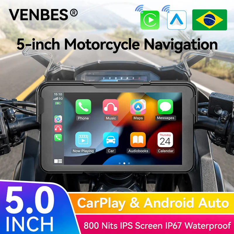venbes-reproductor-multimedia-portatil-universal-de-5-pulgadas-para-motocicleta-ip67-resistente-al-agua-compatible-con-carplay-y-android-auto-bluetooth-wifi