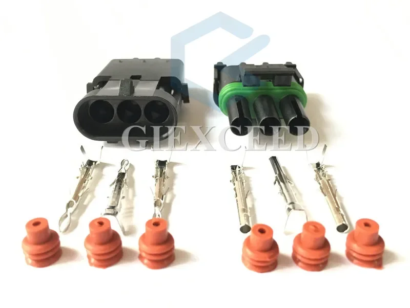 

2 Sets 3 Pin AC Assembly 12015793 12010717 Plug Haltech MAP TPS Waterproof Automotive Car Socket For Auto Wiring Harness