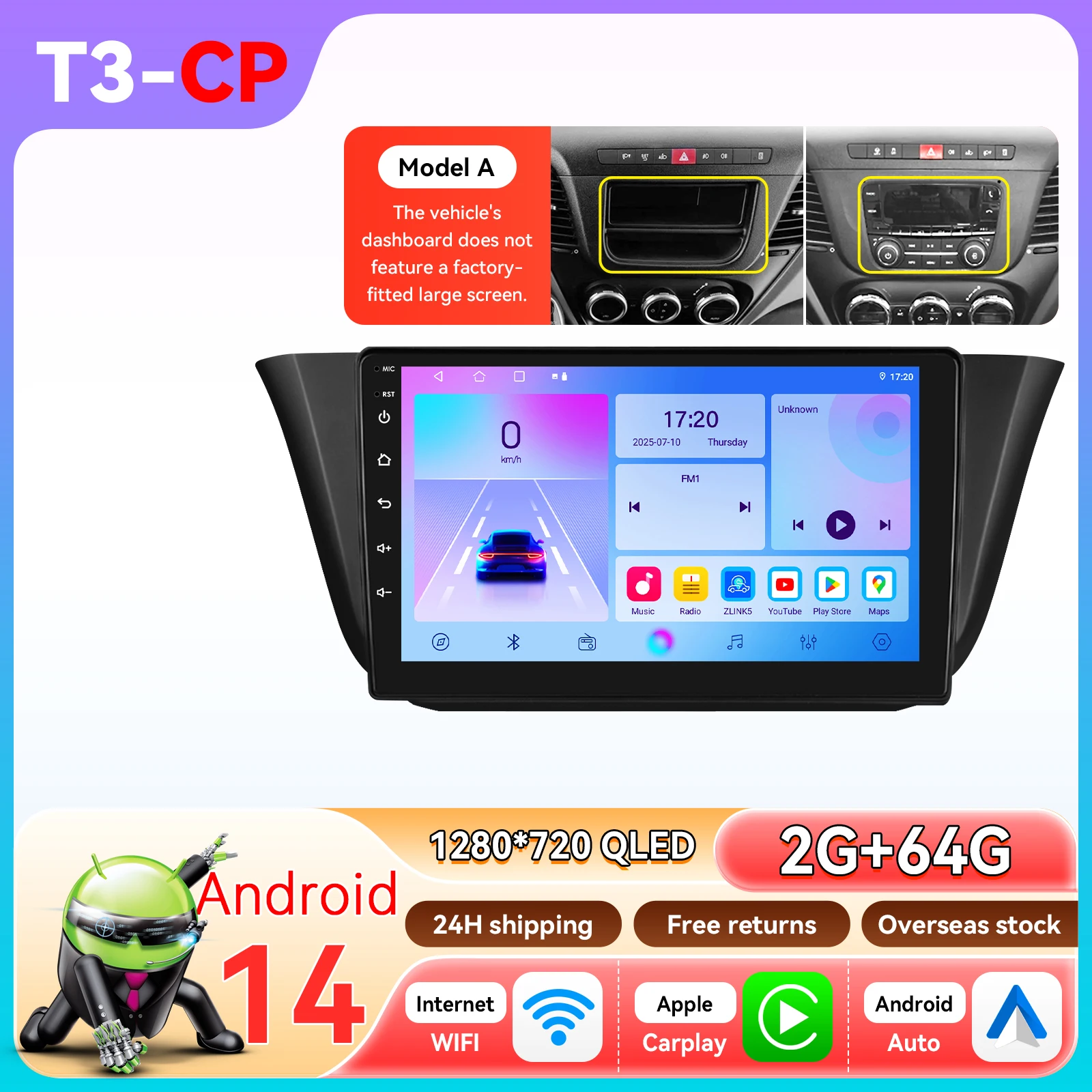 2DIN Bluetooth Auto Intelligent Scherm voor Iveco Daily 6 2013 - 2021 Carplay Android Auto Radio multimediaspeler GPS navigatie Stereo DSP RDS 6115 Octa Core Head Unit