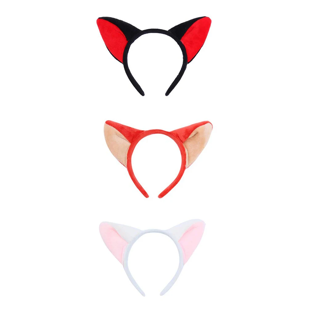 

Fox Ears Headb 3 Pcs Cute Cat Ear Hair Lightweight Comfortable Party Festival Halloween Headdress Photo