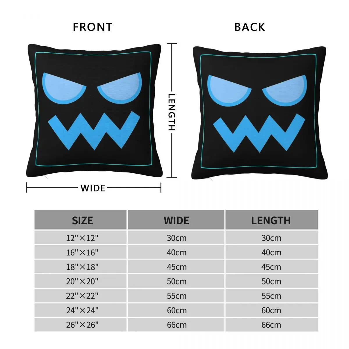 Geometry Dash Funny Gamer Square Pillowcase Polyester Linen Velvet Creative Zip Decorative Pillow Case Bed Cushion Case