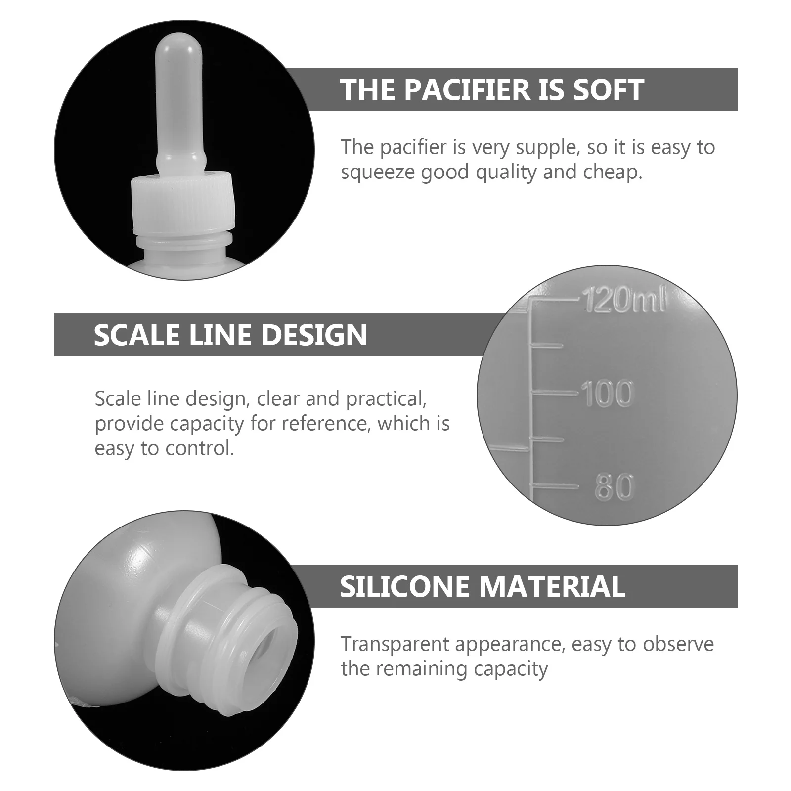 

4Pcs Pet Supply Silicone Feeding Bottles Household Cat Dog Accessory Durable Safe Easy Clean Unique Teat Design Suitable Small