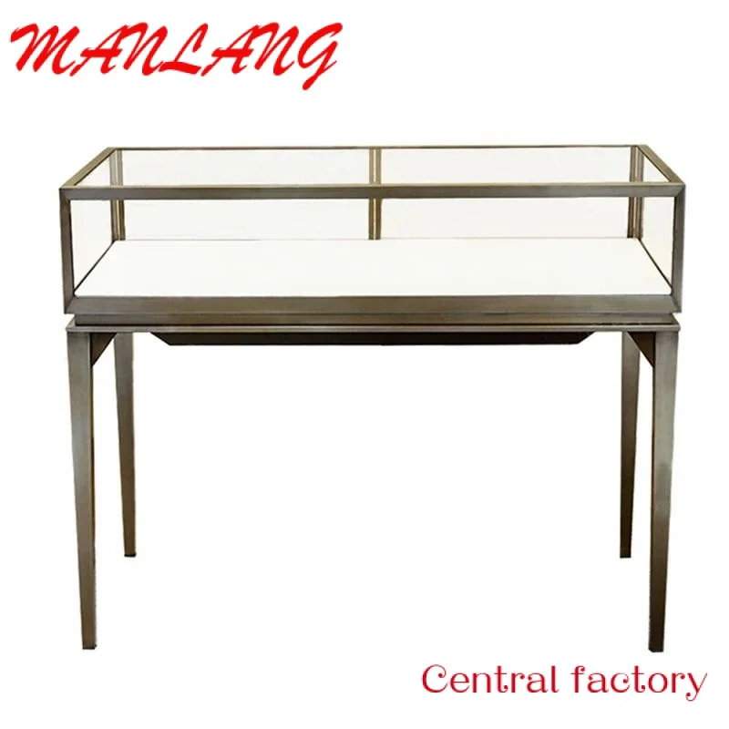 

CustomModern Jewellery Showroom Counter Stainless Steel Floor Standing Jewelry Cabinet Jewelry Store Furniture Jewelry Showcase