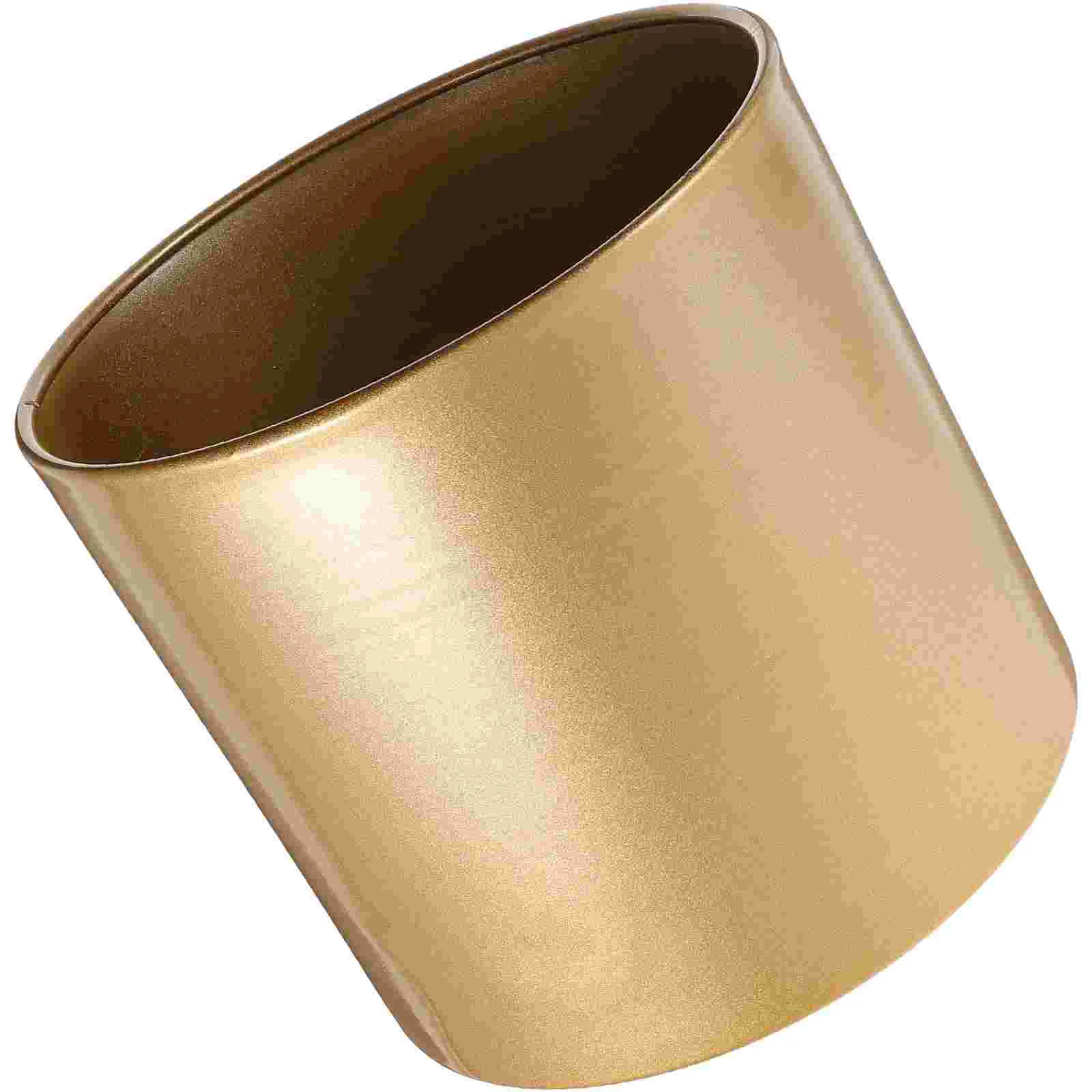 Gold Plant Pot Hug Bucket Flower Indoor Plants Outdoor Planter Golden Desktop Office