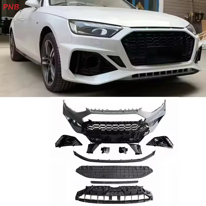 Modifikations-Autoteile ABS Frontlippe Frontspoiler Upgrade RS5-Stil Frontstoßstangen-Zubehör B9.5 für Audi A4 S4 2020-2024