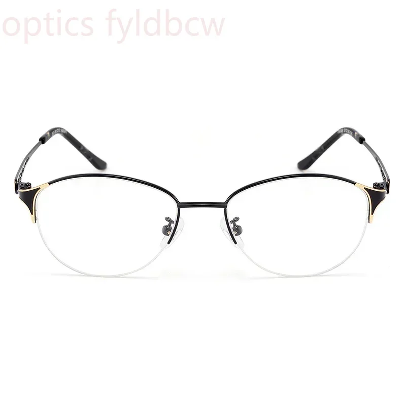 نظارات قصر النظر البصرية -100-125-225-250-275-300-325-350 نظارات قراءة نصف إطار للنساء لتصحيح تخصيص الاستجماتيزم
