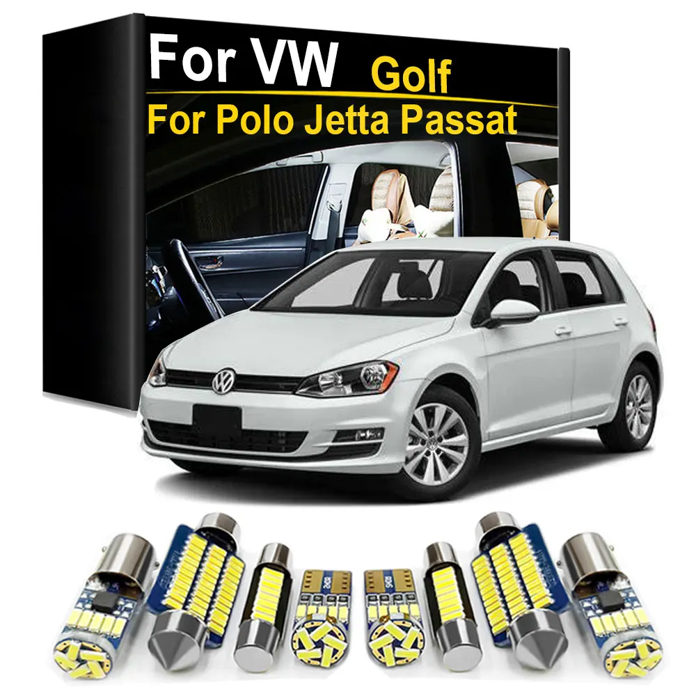 LED-Innenbeleuchtungsset für VW Volkswagen Golf Jetta 3 4 5 6 7 MK3 MK4 MK5 MK6 MK7 Passat B4 B5 B6 B7 CC Polo 6R 6C 9N AW Canbus