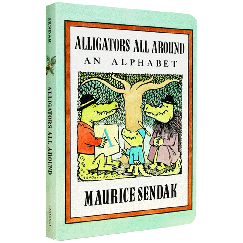 

Alligators All Around Board Book, Children's books aged 2 3 4 5, English Letter learning picture books, 9780062668073