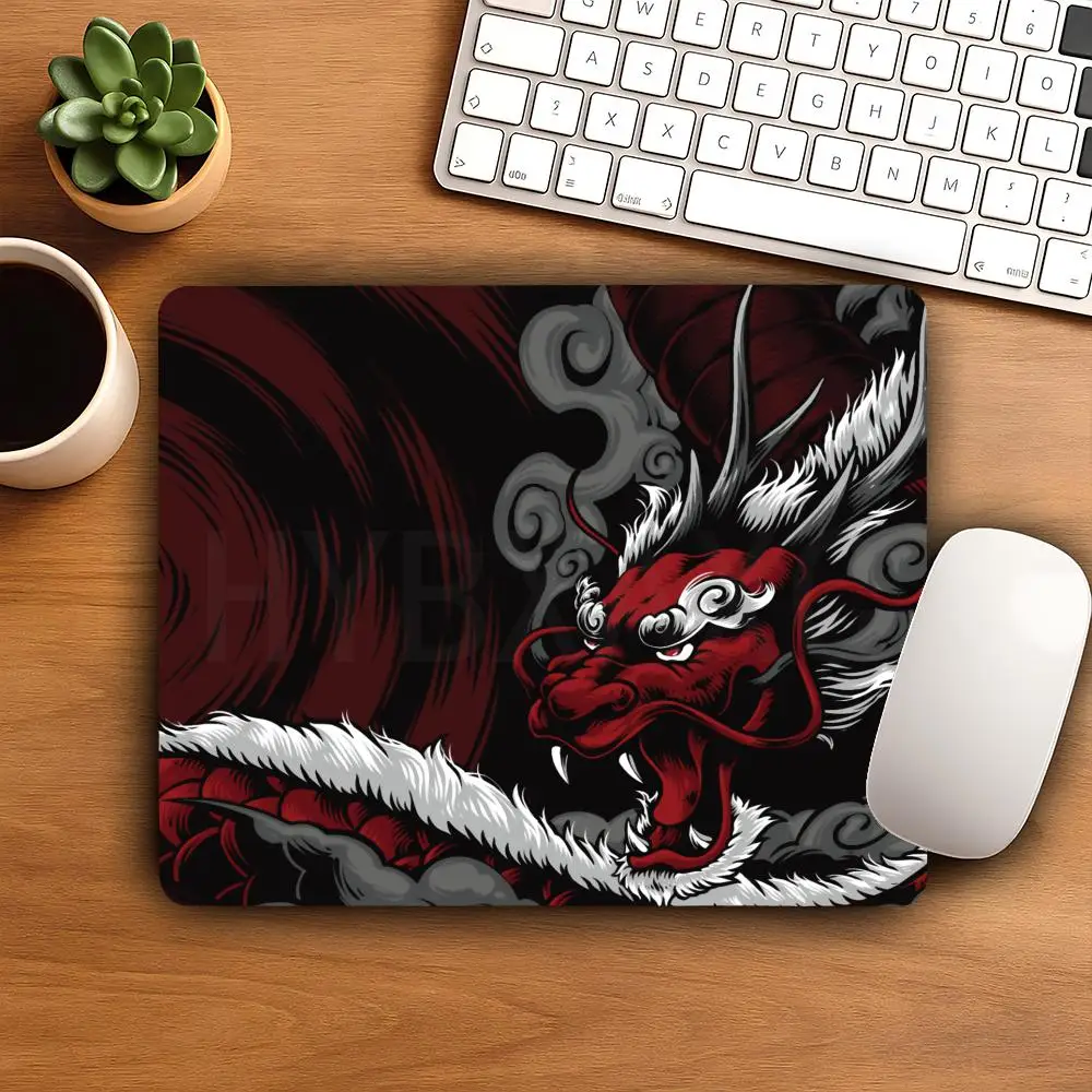 HYBXAXC Red Dragon Computer Mousepad Speed Gaming Mouse Pad Office Accessories Mausepad Deskmat Gamer Desk Mats Mause Carpet
