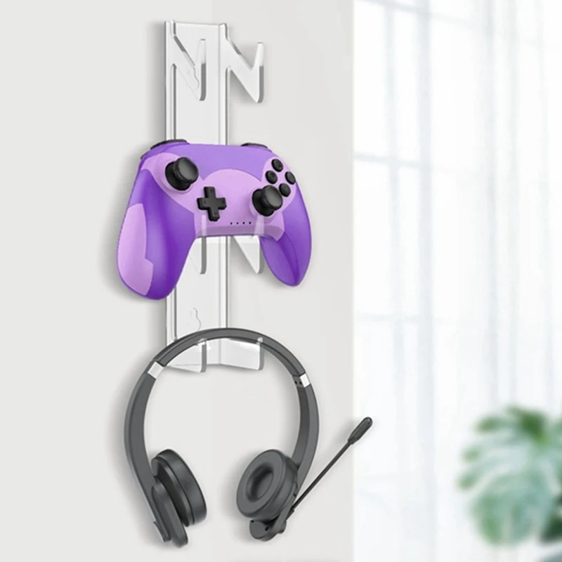 2-Tier Headphone Holder Controller Headset Holder Universal Game Controller Headset Holder Stand For Controller Stand