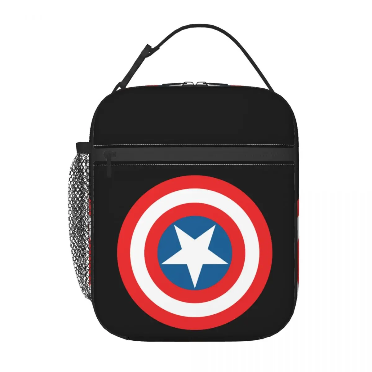 Captain America Portable Lunch Boxes Women Waterproof Cooler Thermal Food Insulated Lunch Bag School Children Student