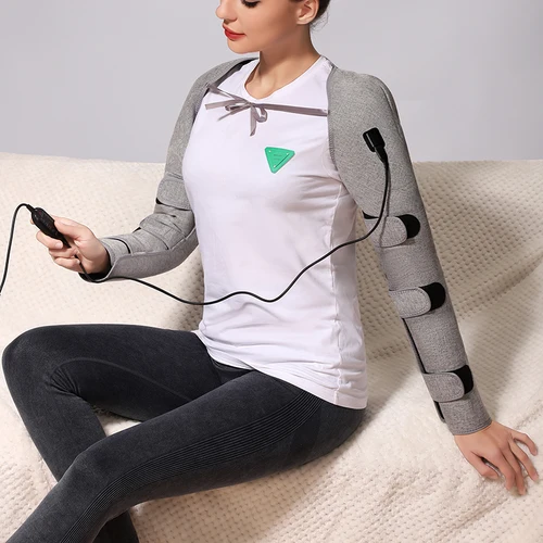 Imagen 2 del producto Almohadilla térmica ultra larga con 3 configuraciones de vibración, masaje de hombros, muñequera, alivio del dolor en el codo, terapia de manguito rotador