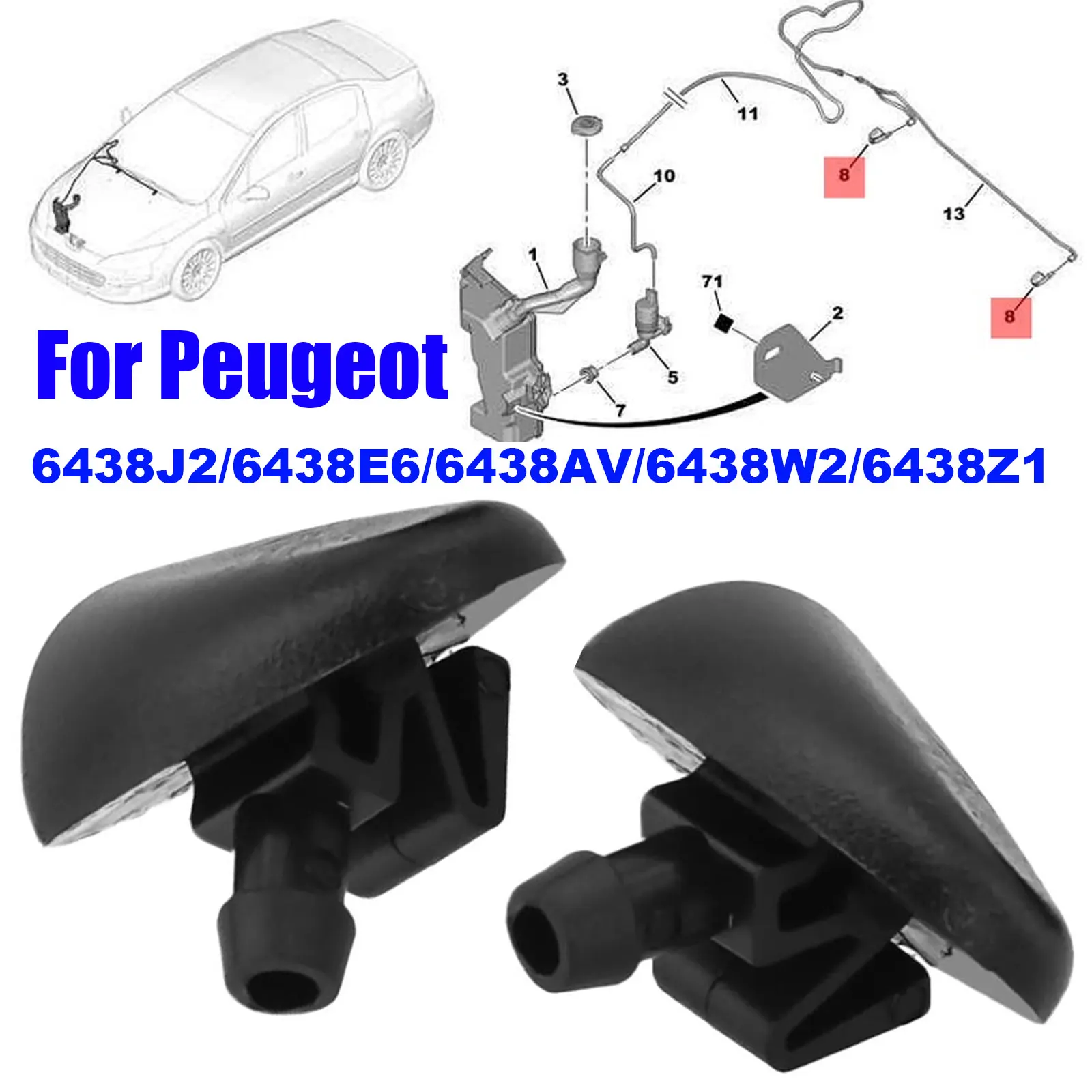 6438J2 6438E6 6438AV 6438W2 6438Z1 For Peugeot 206 407 Citroen C2