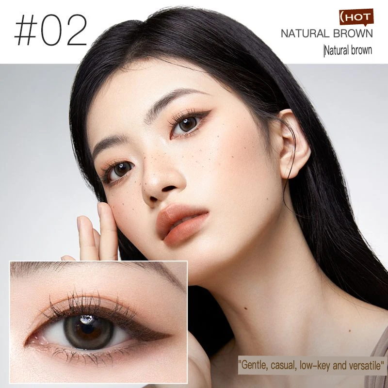 Kremowy eyeliner Unny niełatwy do rozmazania, wodoodporny i długotrwały. Pędzel do eyelinera w kremie, brązowa paleta cieni do powiek