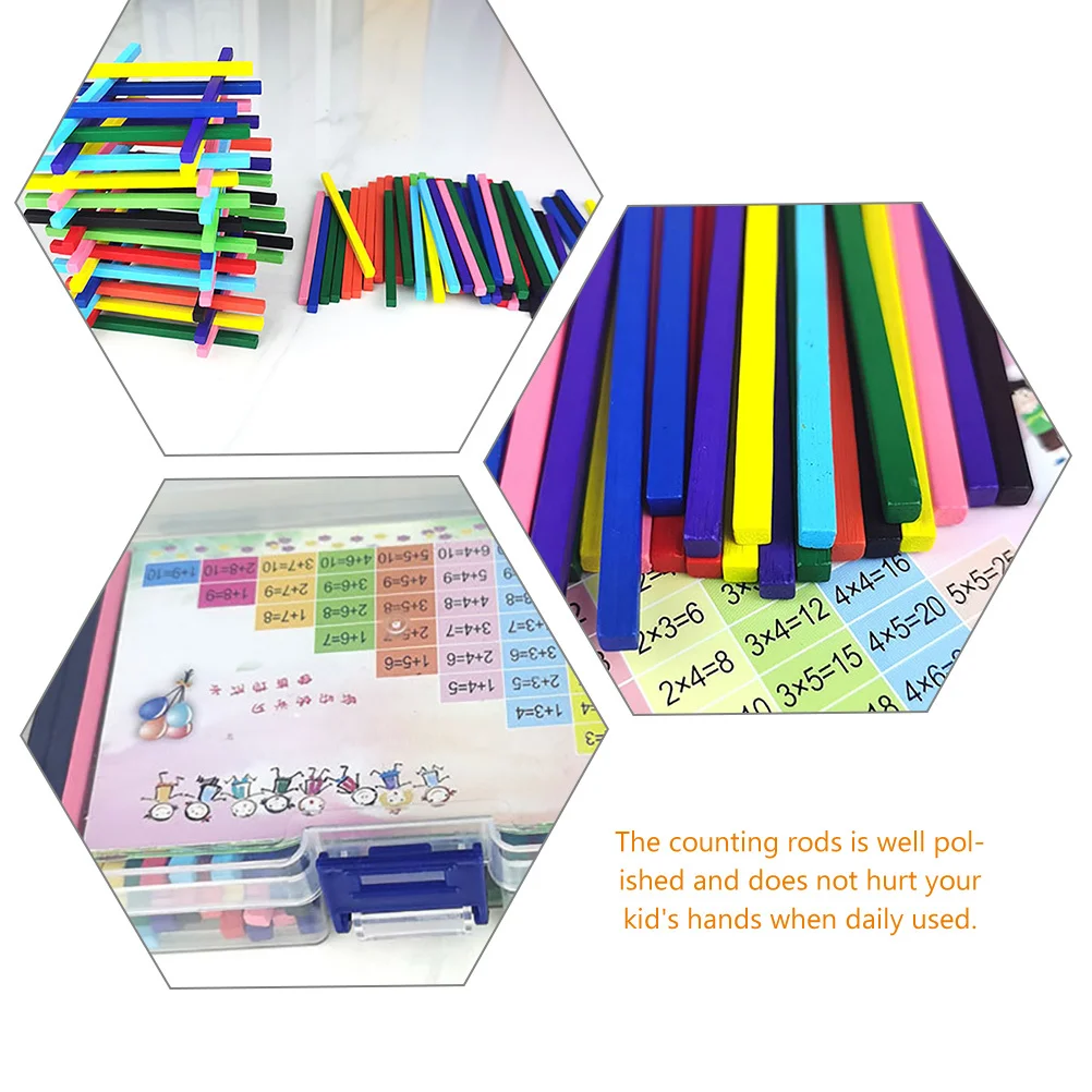1 Satz Mathe-Manipulationen, Zählstäbe für Kinder, frühes Lernen, pädagogische bunte Arithmetikstäbe, Kindergarten-Mathe-Spiele