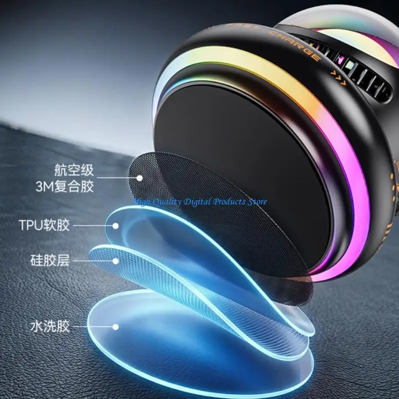 U2JE 360 Degree Rotating Car Phone Stand With 15W Wireless Chargers