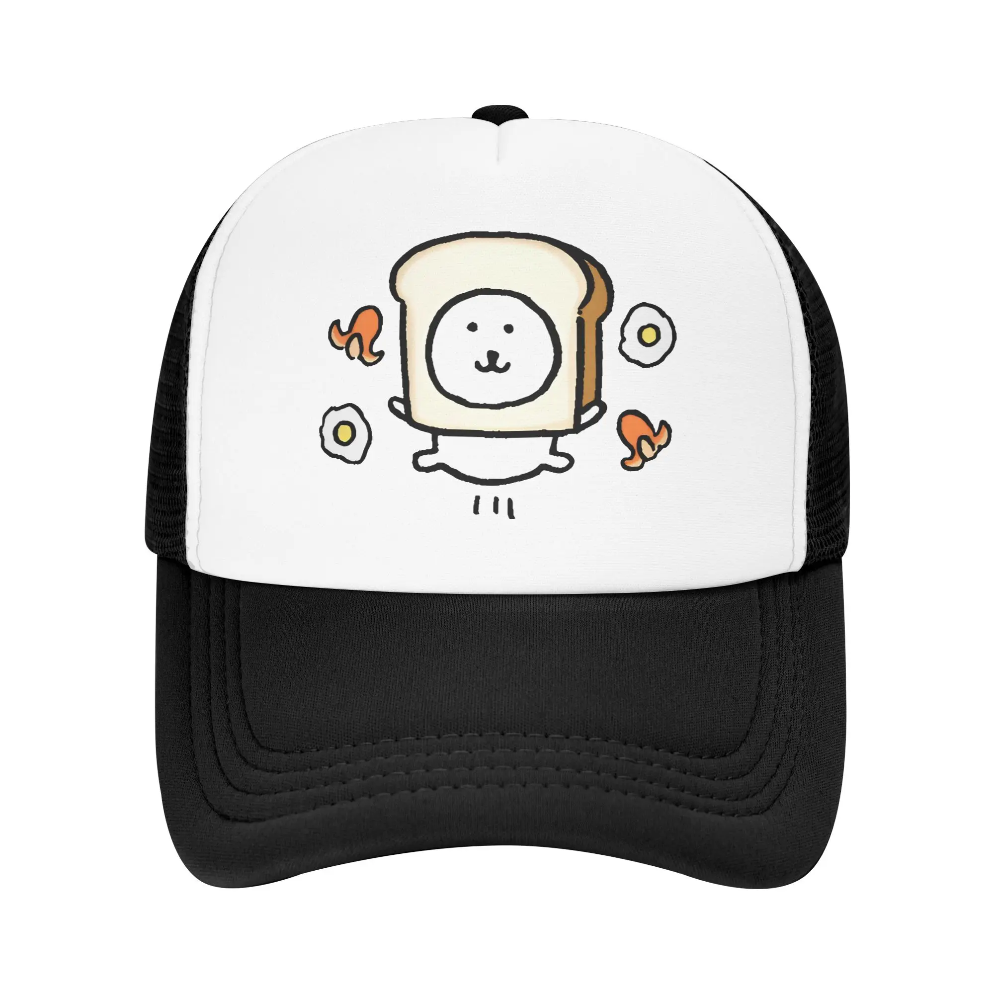 Unisex Joke Bear Comic Trucker Cap Mesh Baseball Cap Polyester  Hats Trucker Worker Cap Adjustable Sun Caps Summer