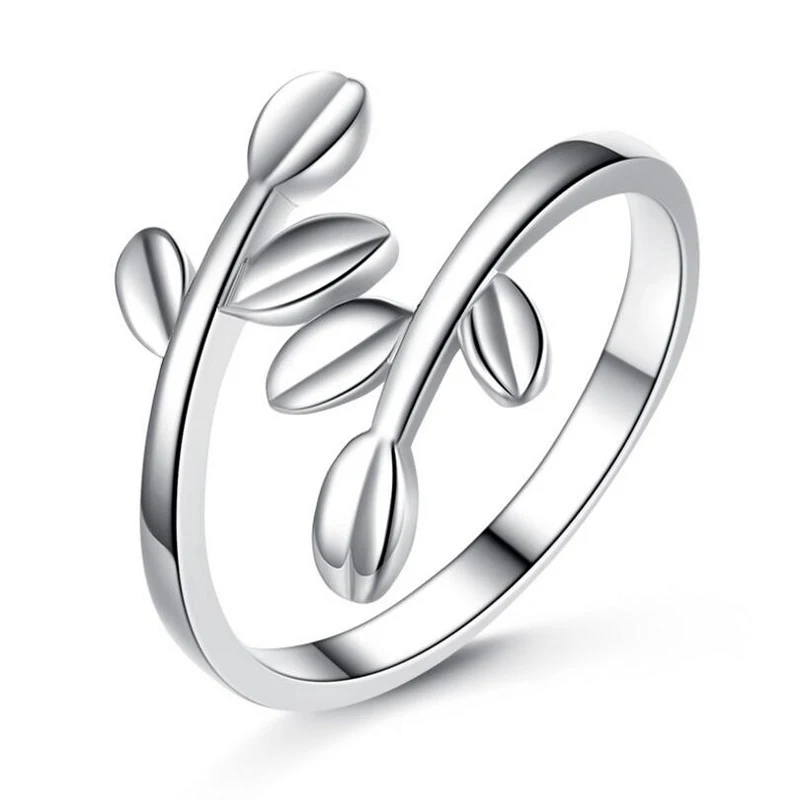 New 100% 925 Sterling Silver Fashion Women Cute Branch Rings Size 5 6 7 Wonderful Gift For Girls Teen Lady DS555