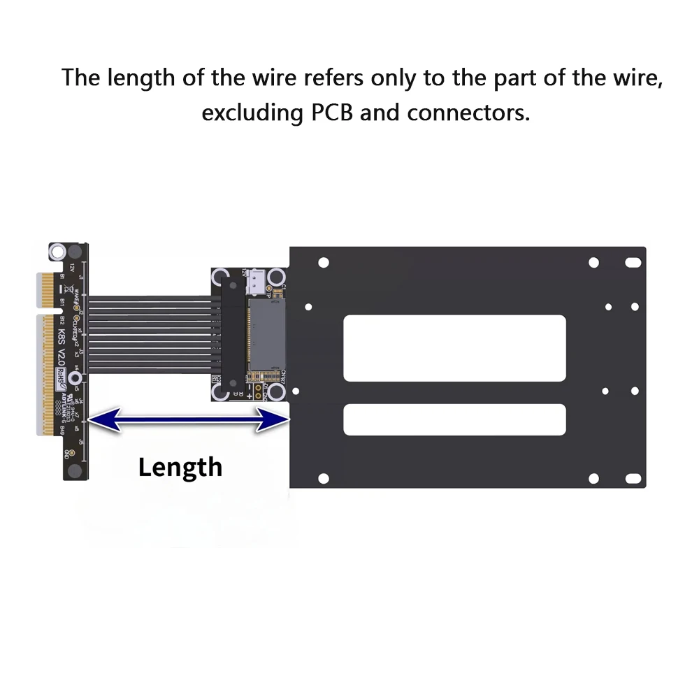 PCIe 5.0 X8 To EDSFF E1.S/E3.S SSD Riser Cable SFF-TA-1002 Connector Gen5 PCI-E X4 128Gbps NVMe Hard Drive Extension Adapter