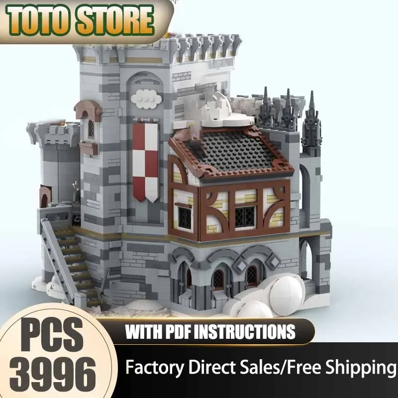 Medieval Model Moc Building Bricks Modular Cloud Kingdom Castle Model Technology Street View Blocks Christmas Set DIY Toy Gifts