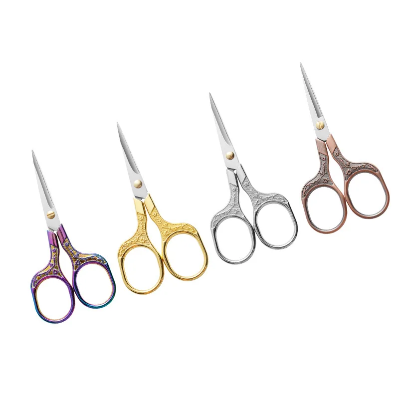 Colorful Stainless Steel Scissor Fabric Thread Sewing Scissor Handicraft Household Embroidery Sewing Shears Embroidery Scissors