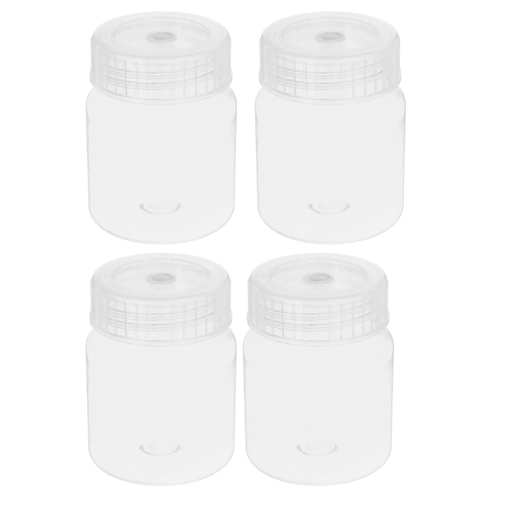 

4PCS Polypropylene Wide Mouth Bottles for Laboratory Sample Storage Tiny Containers Combination Plastic Chemical Jars