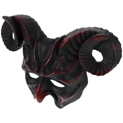 MÃĄscara de cuerno de Halloween para fiesta, accesorios decorativos para fotos de Cosplay, adorno facial de cabra