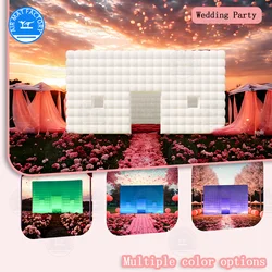 Portable White Inflatable Wedding Tent with Disco Lights and Smoke Machine, Wedding Music Tent, Outdoor Party Wedding Overall Cu