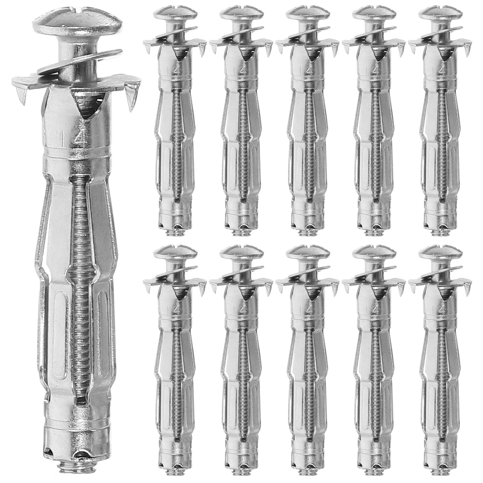 30Pcs Wall Anchors for Drywall Heavy Duty Crews Steel Bolts Jack Nuts Hollow Screws Fixing Nuts Drywall Hollow Anchors