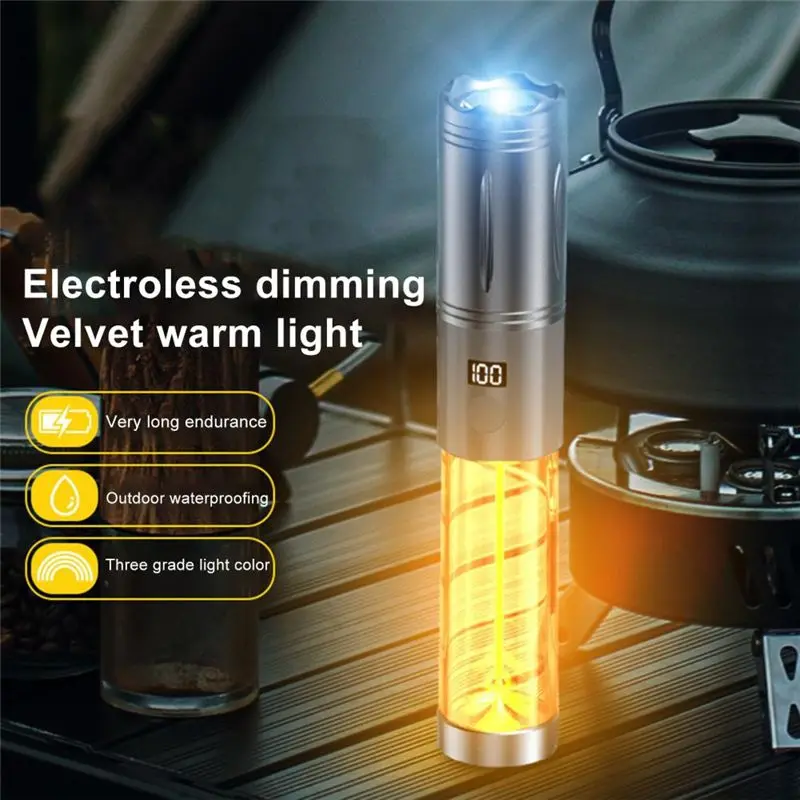 AEF6-High Strong Power Led Flashlights Outdoor Torch With Display Light Camping Fishing Emergency Zoom Lantern