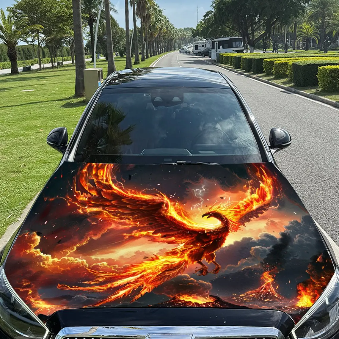 

Наклейки на капот автомобиля с пламенем Феникса, наклейки для украшения автомобиля, наклейки для внедорожников и грузовиков, автозапчасти, высококачественные подарки для любителей автомобилей