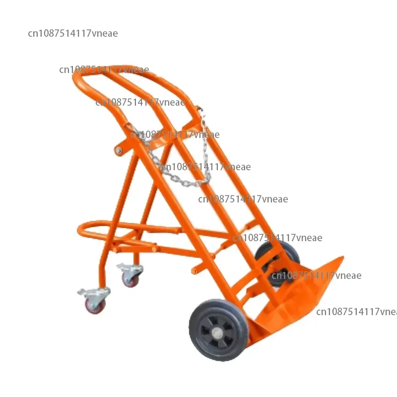 120KG 200KG Fold-down Cylinder Trolley Hand Truck Steel Oxygen Acetylene Cylinder Carrying Cart