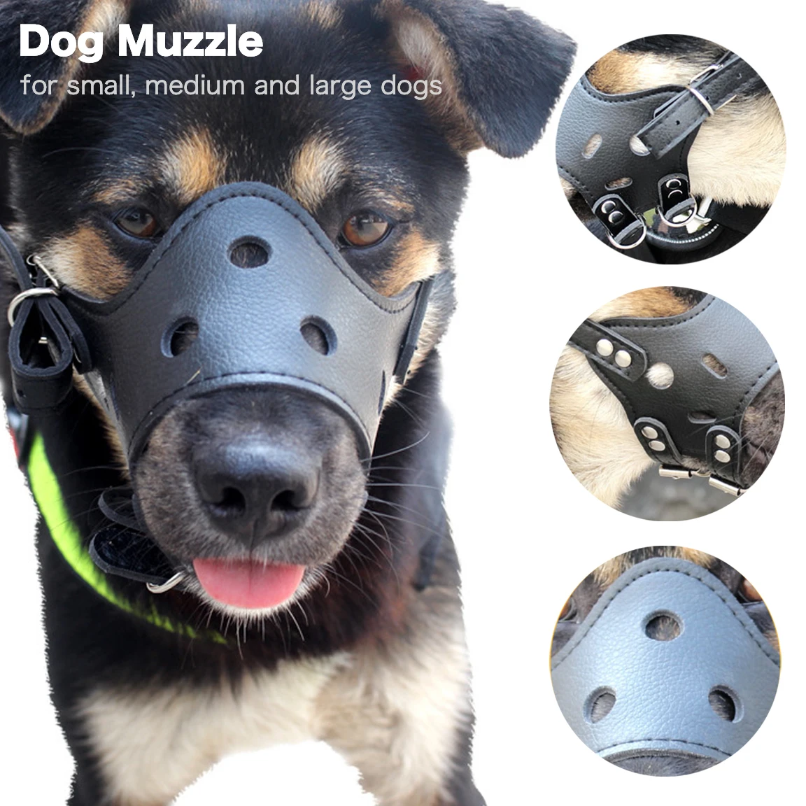 

Adjustable Anti-Biting Muzzle for A Dog Pet Breathable Comfortable Anti-separation Mask Can Drink Water Medium Big Dog Supplies