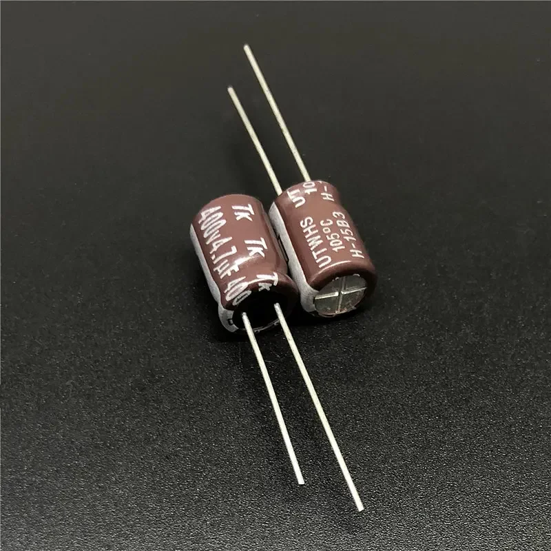 10 pces 4.7 uf 400 v japão tk utwhs série 8x12mm 400v4.7uf alumínio capacitores eletrolíticos