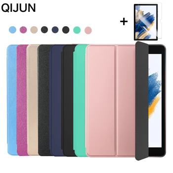 삼성 갤럭시 탭 A8 10.5 X205 X200 PU 태블릿 커버 스마트 가죽 케이스, 삼성 탭 A8 10.5 인치 SM-X200 PU 가죽 케이스