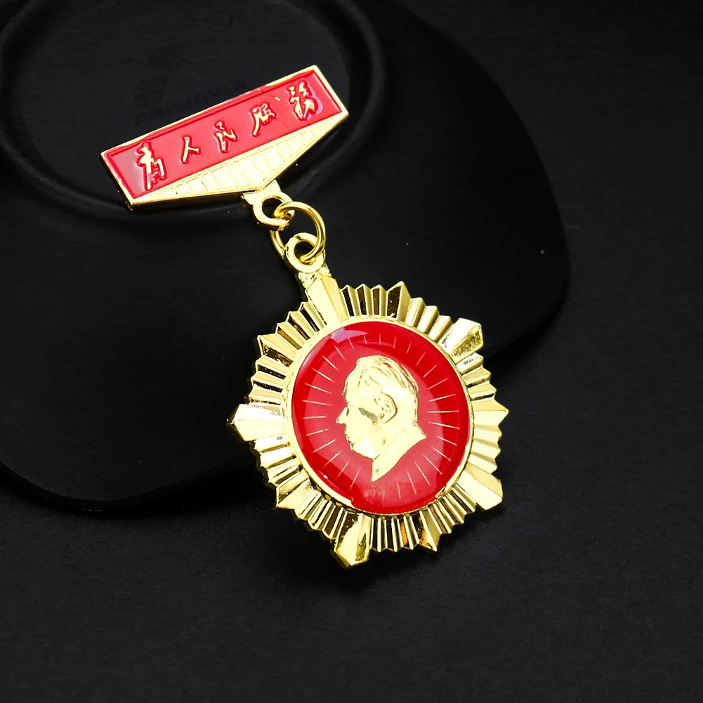 China fundador presidente mao retrato broche esmalte lapela pino roupas decoração acessórios diy mao zedong militar uniforme distintivo presente