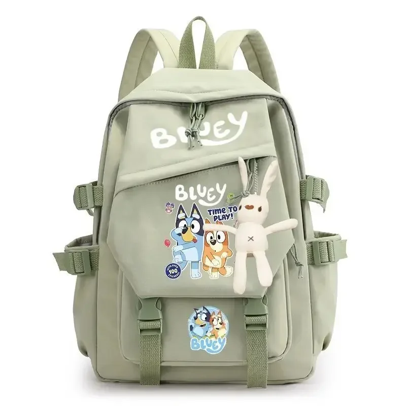 New Cartoon Cute Bluey Backpack Lightweight Spine Protection Backpack Waterproof Student Large Capacity Backpack Children\'S Gift