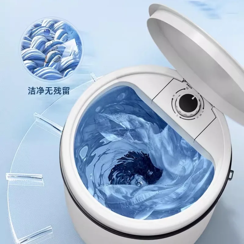 Mini Home Semi - Automatic Single Tub Washer Wash & Spin Combo for Baby Underwear Socks Small Compact Laundry Machine