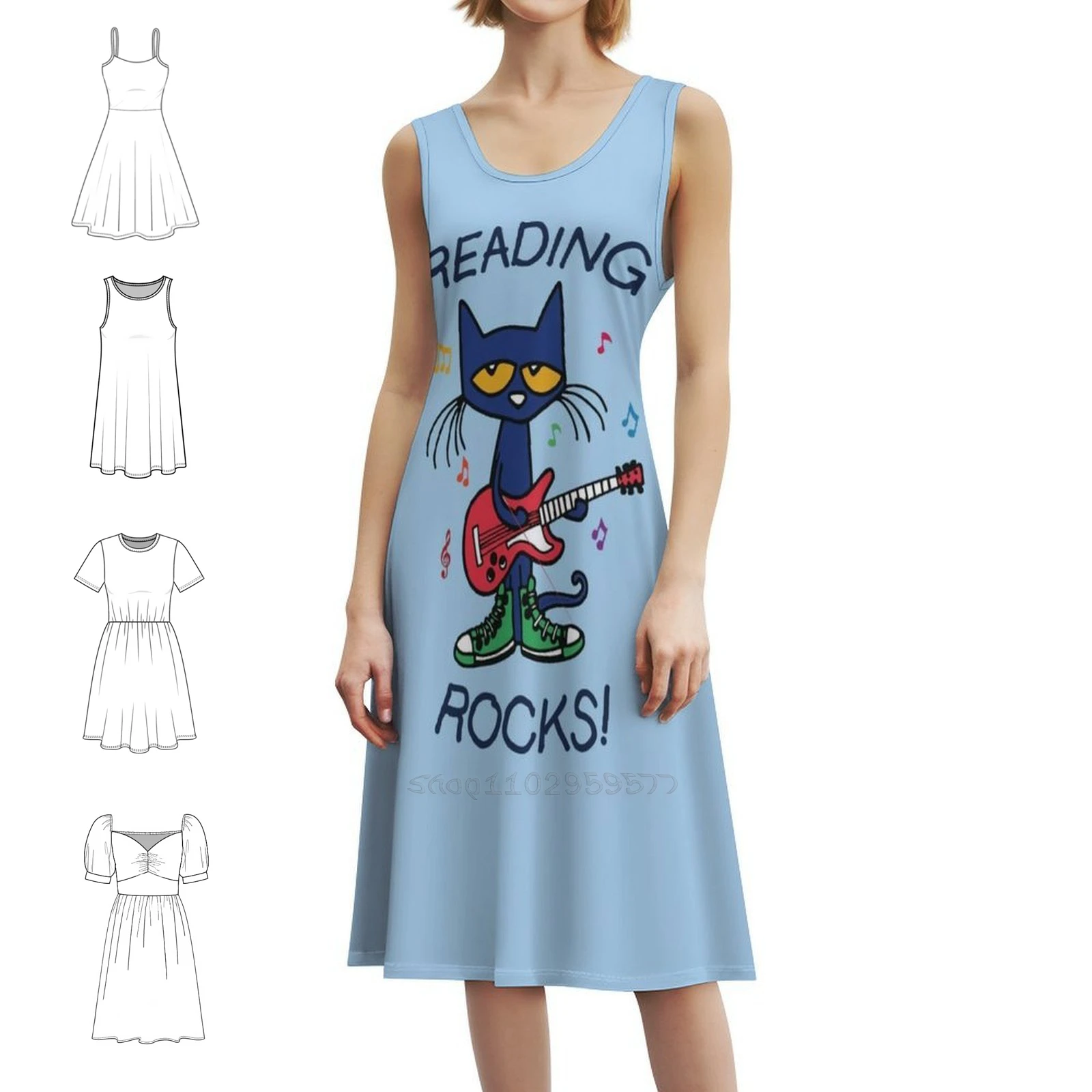 قراءة الصخور! فستان بوهو شيك أنيق أنيق لحفلات الزفاف على الشاطئ وحفلات الزفاف بيت كات بيت القط رائع للقراءة فساتين نسائية