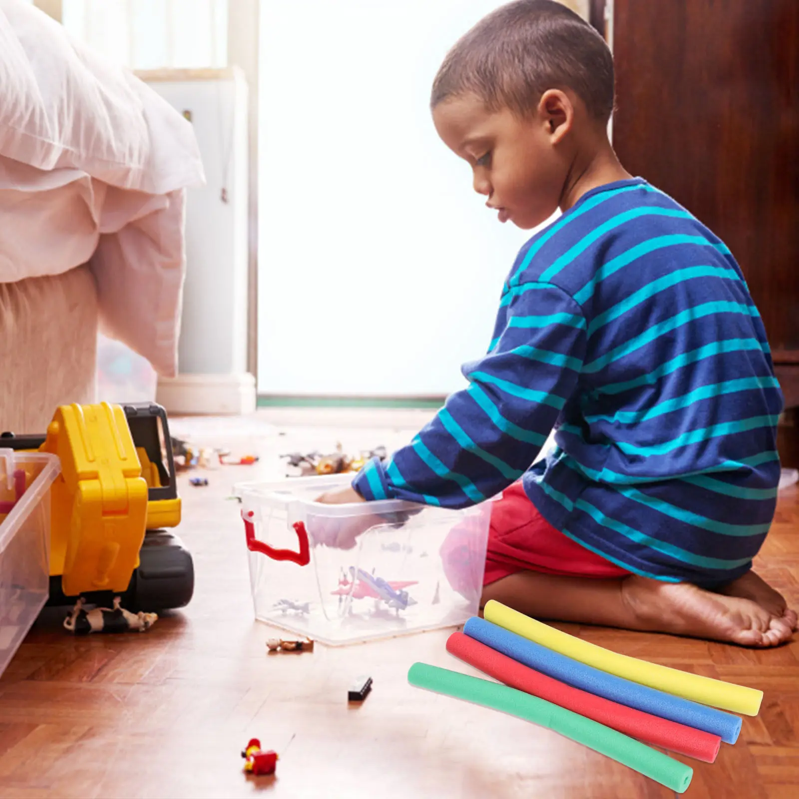 Набор из 4 губчатых палок для командных игр: безопасные, легкие, из пеноматериала, для бассейна, для детских эстафет, для активного отдыха, для тимбилдинга, для семейных игр