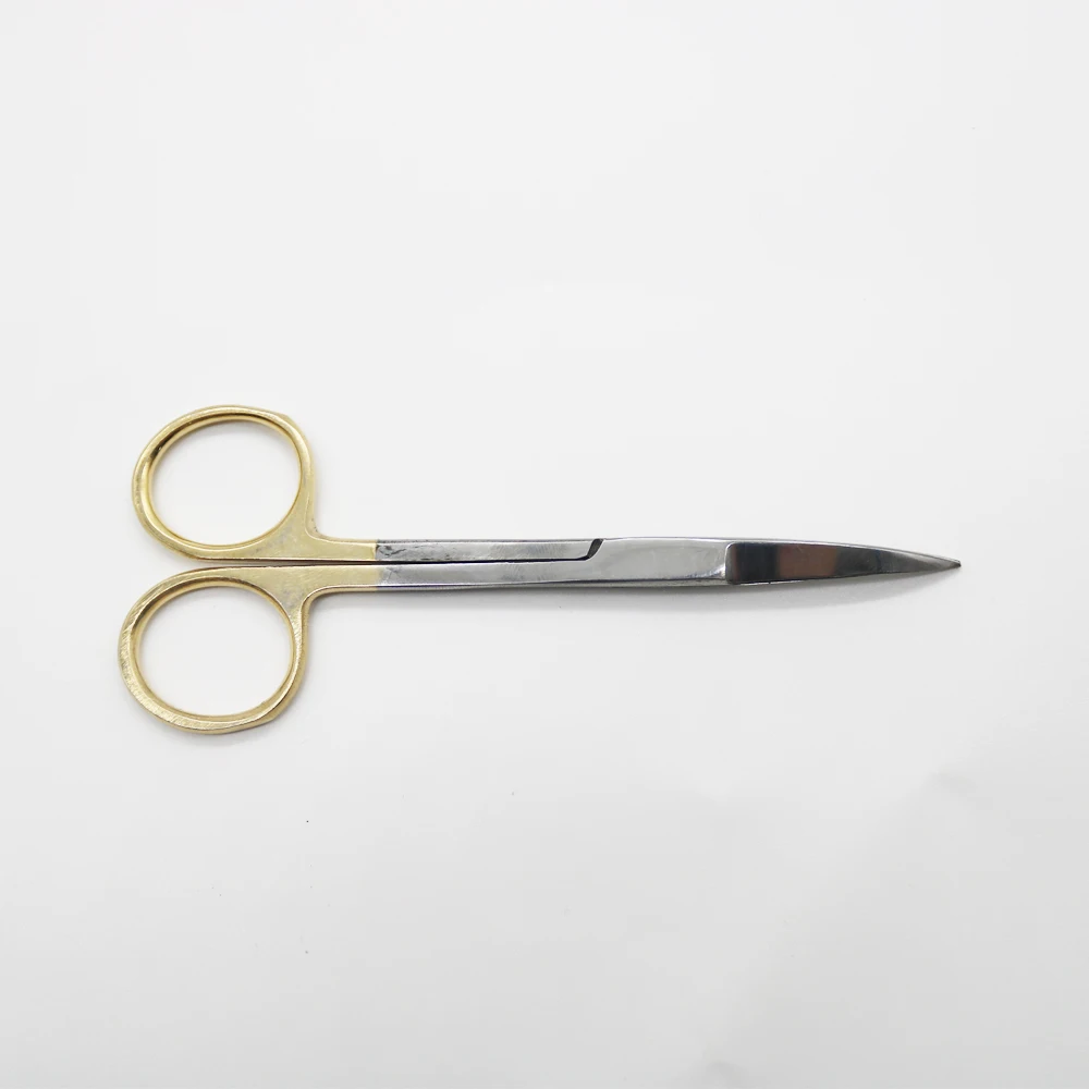 

Stainless Steel Medical Dental Surgical Scissors Ophthalmic Scissors Straight and Curved Hemostatic Forceps 11.5cm Dental Tools